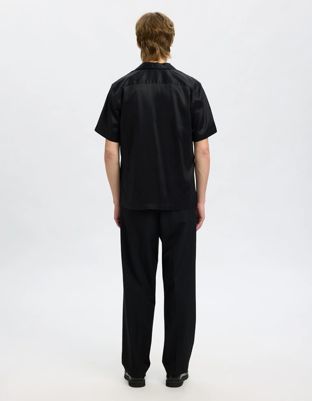 Homme Noa Mix Short Sleeve Resort Shirt Black