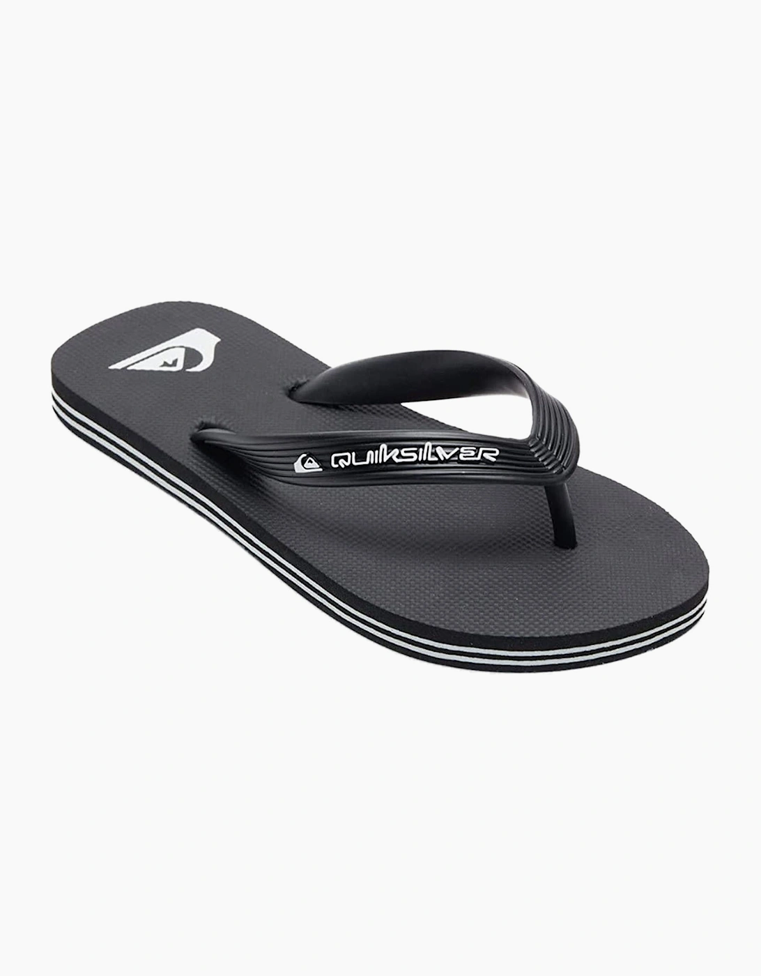 Boy's Quiksilver Kids Molokai Core Flip Flops - Black - Size, 13K