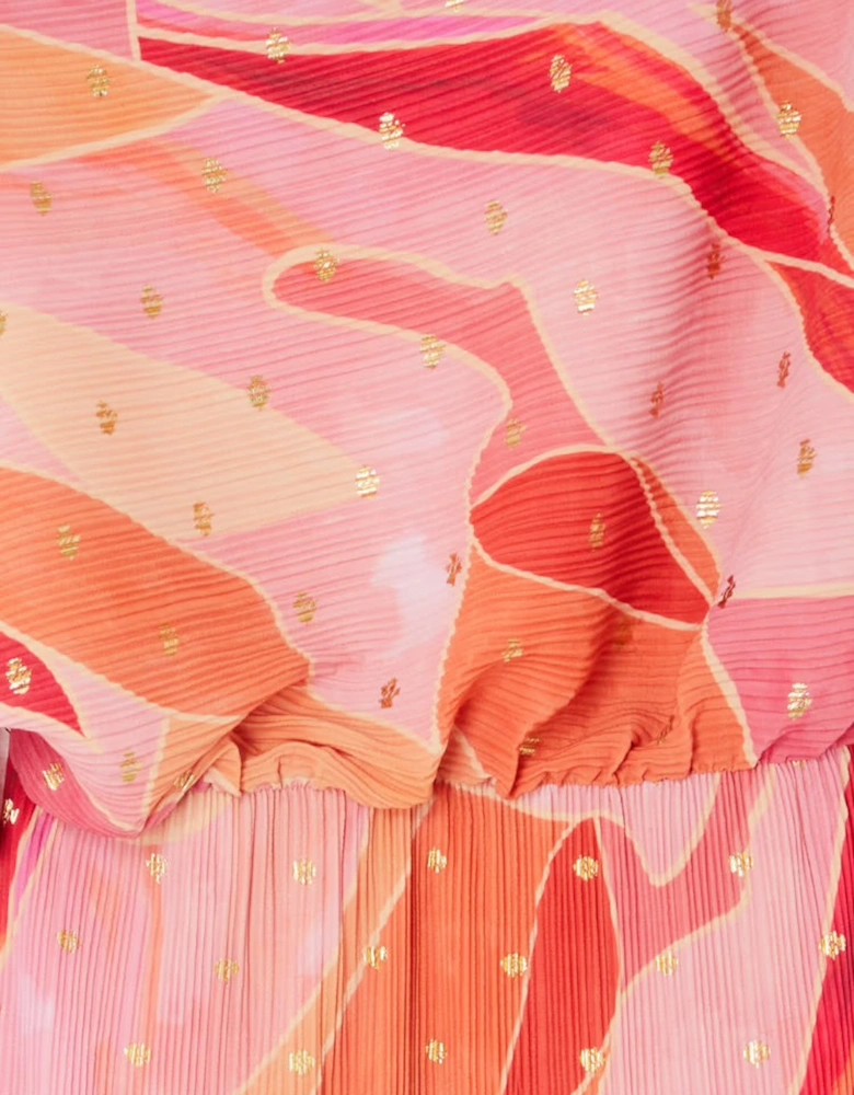 Pink abstract Tilly dress petite