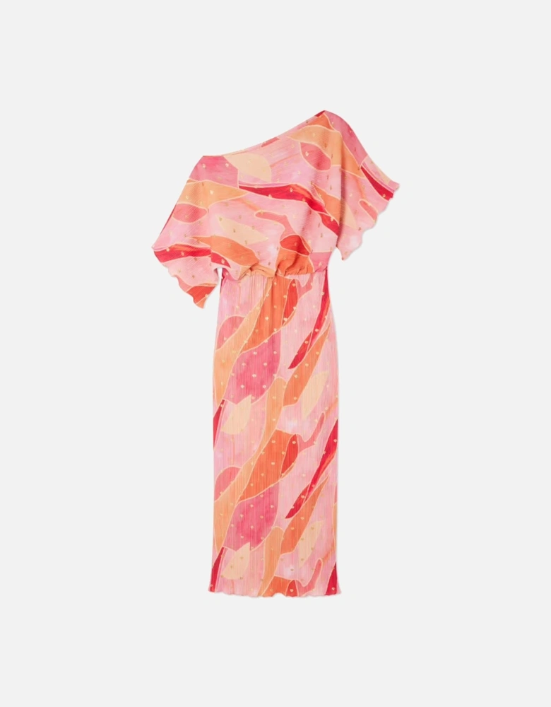Pink abstract Tilly dress petite