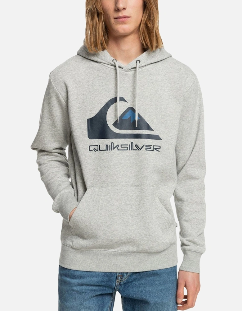 Mens Big Logo Casual Pullover Hoodie - Grey