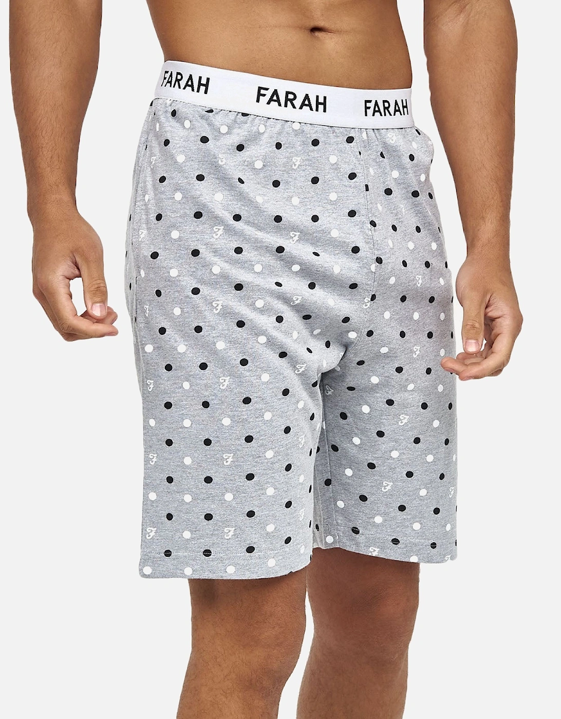 Mens Fairburn Elasticated Cotton Lounge Shorts, 2 of 1