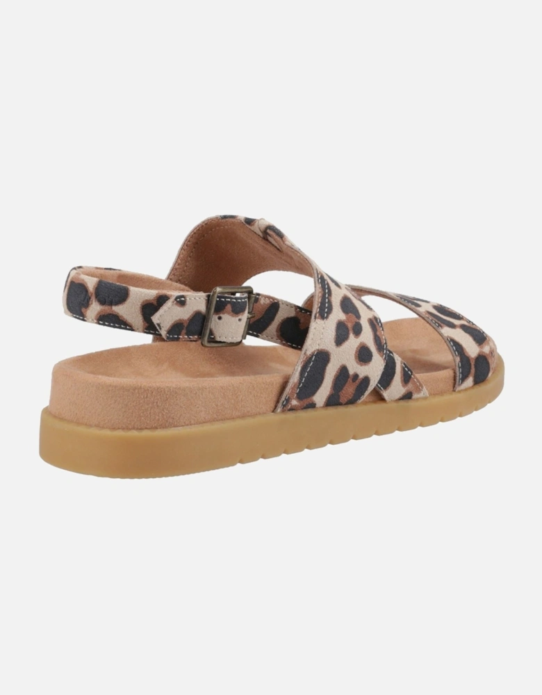 Marin Suede Women's Oatmeal Leopard Sandals