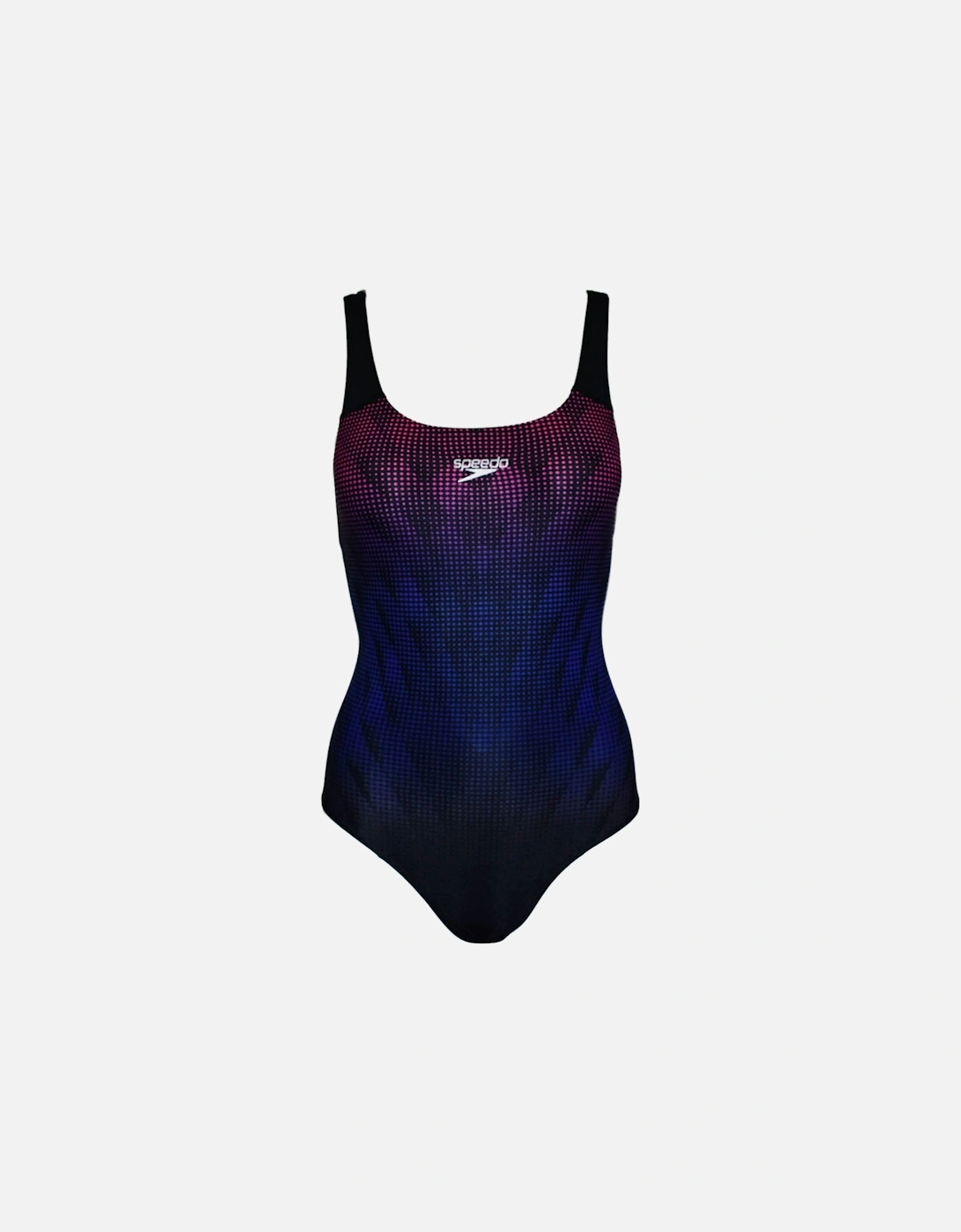 Womens Digital Placement Powerback Swimming Costume - Black, 2 of 1