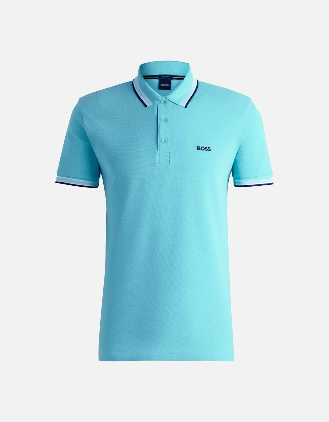 BOSS Paddy Piqué Polo Shirt Open Blue, 4 of 3