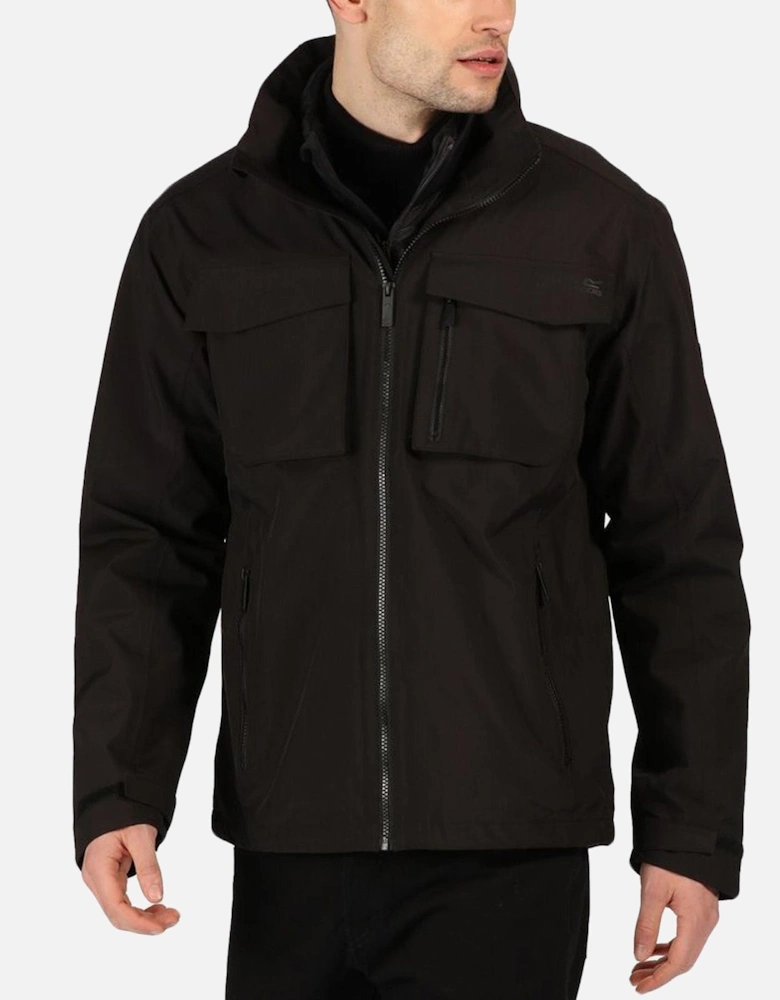 Mens Shrigley 3 In 1 Waterproof Jacket - Black