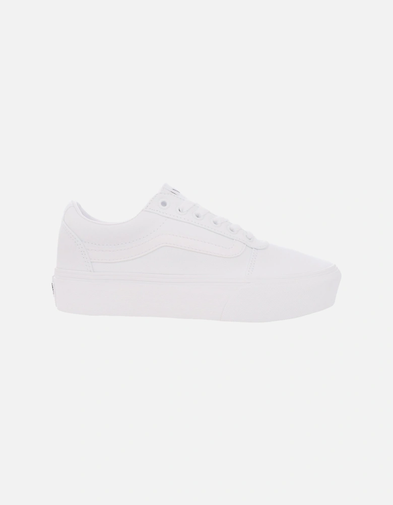 Womens Ward Platform Trainers - White