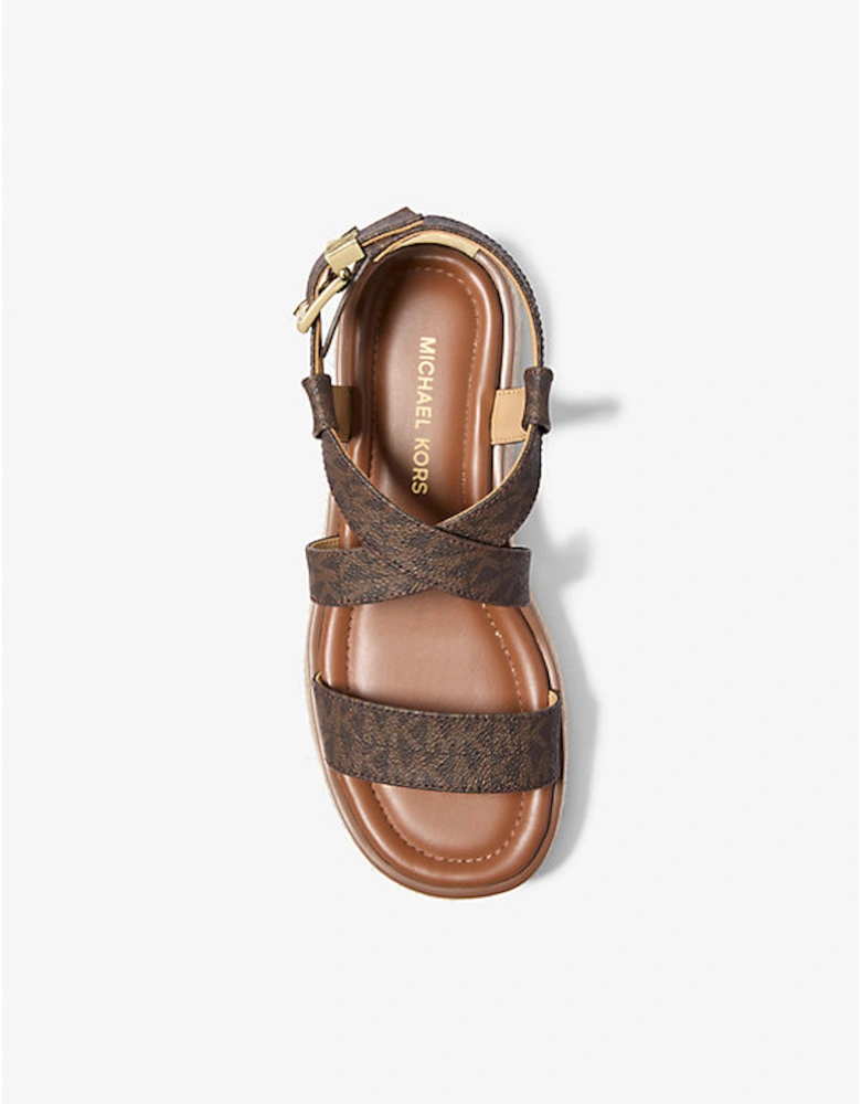 Lynn Signature Logo Platform Espadrille Sandal