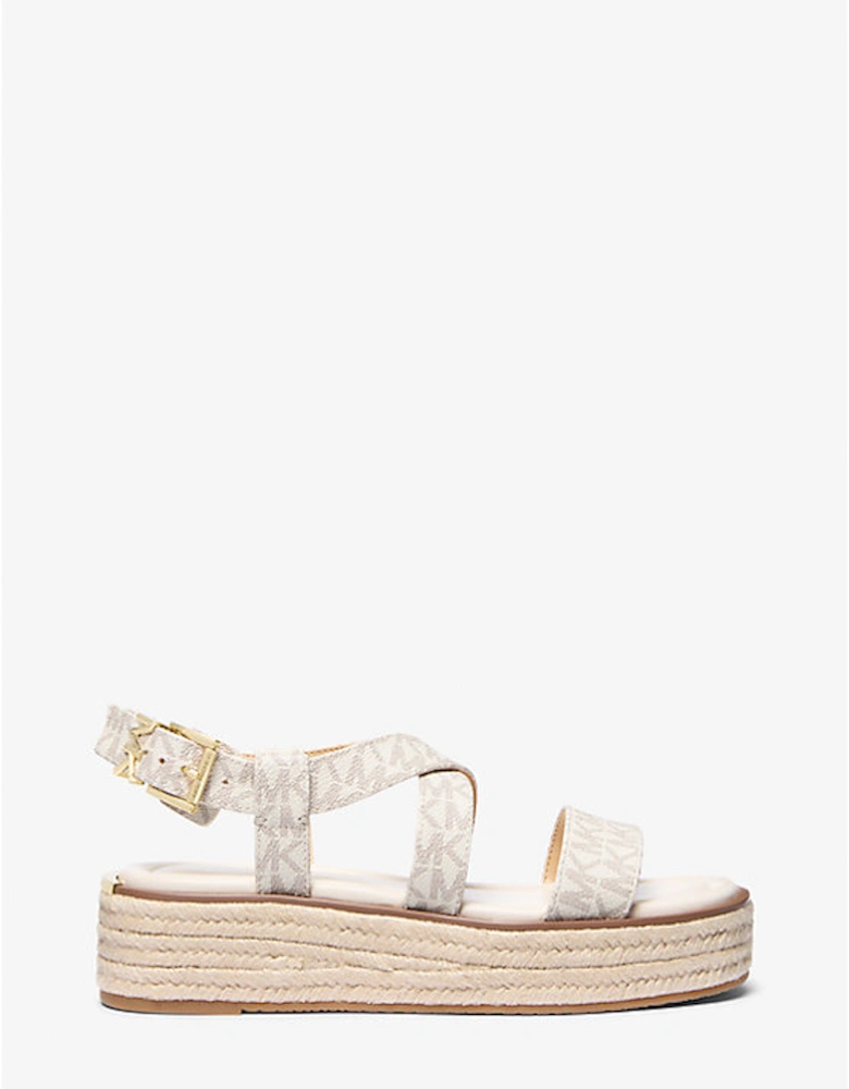 Lynn Signature Logo Platform Espadrille Sandal