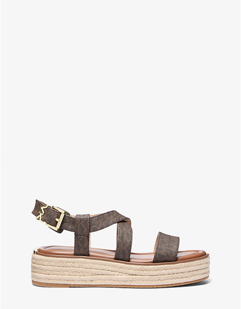 Lynn Signature Logo Platform Espadrille Sandal