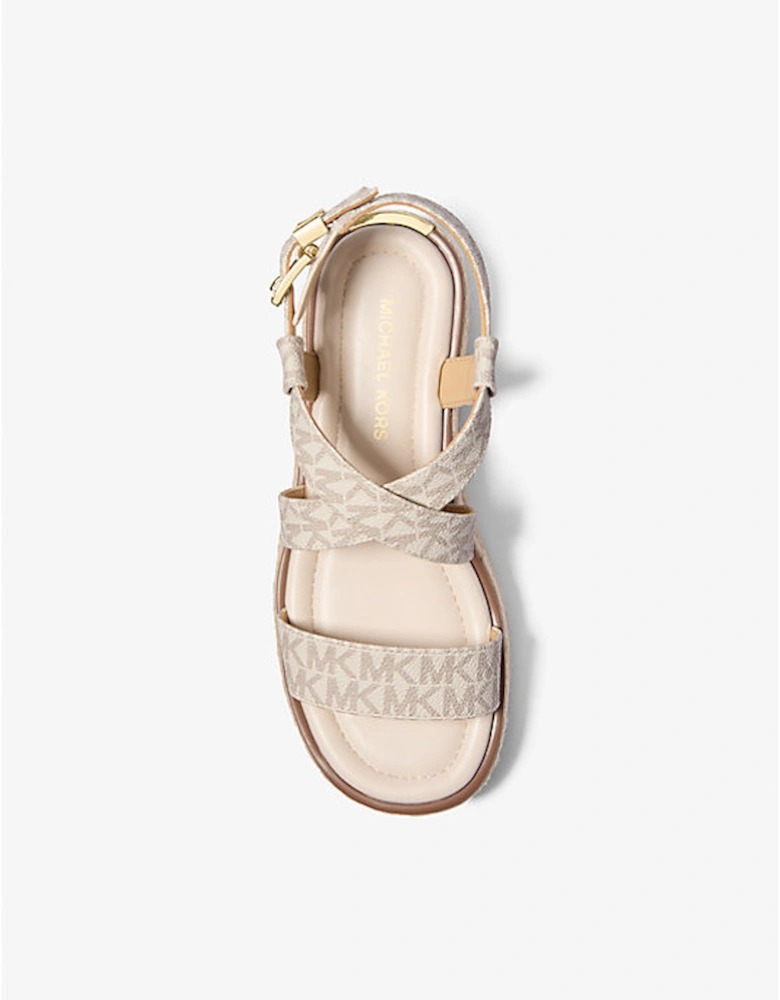 Lynn Signature Logo Platform Espadrille Sandal