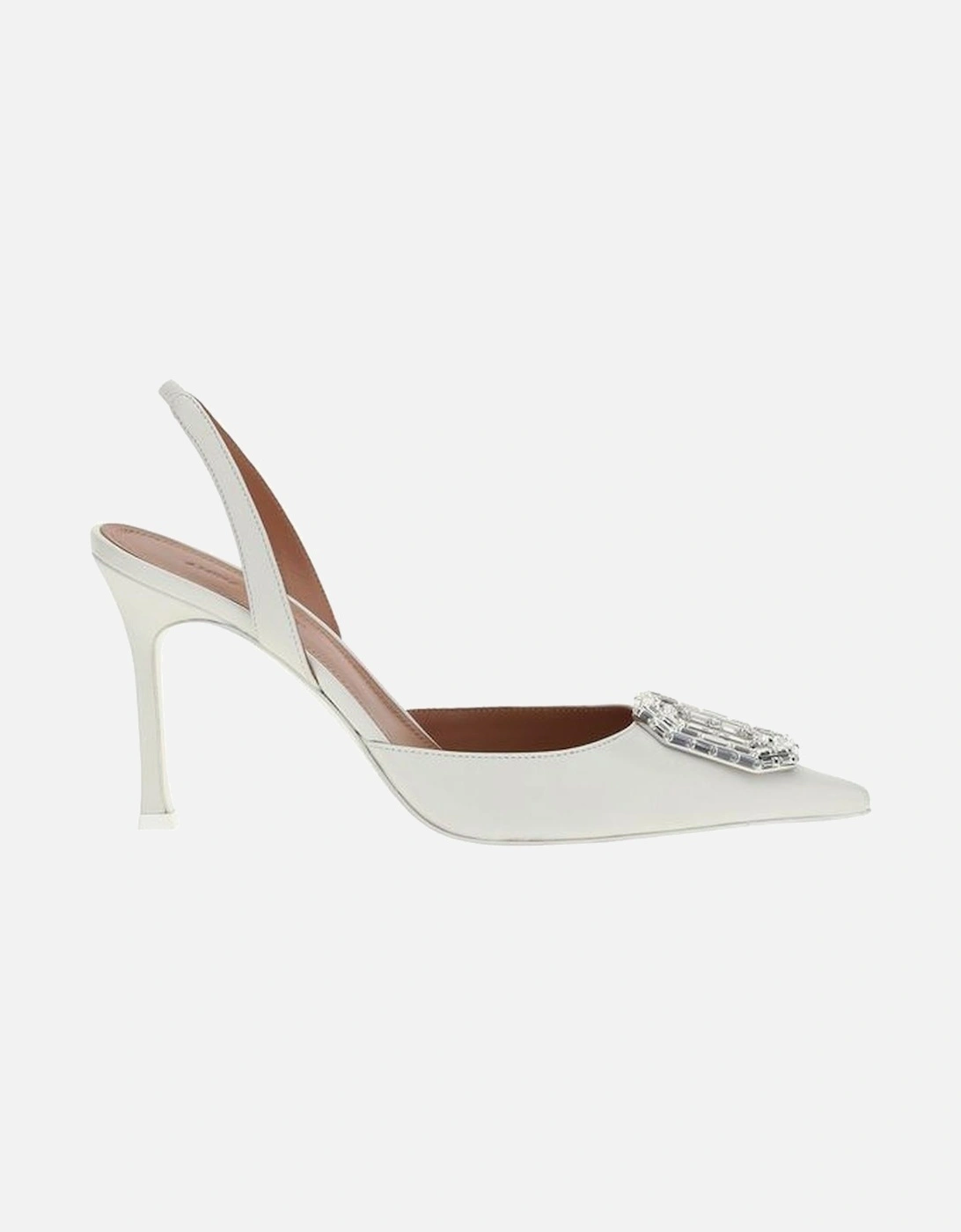 Camelia Leather Pumps with Jewel Applique Women - White, 5 of 4
