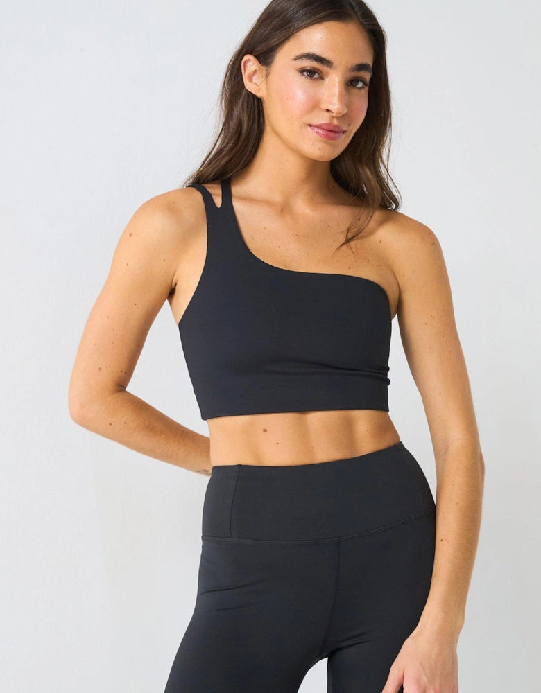 Womens Training Uma One Shoulder Bra - Black