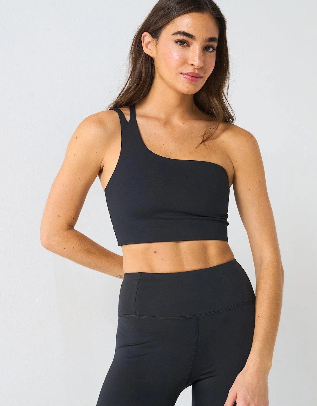 Womens Training Uma One Shoulder Bra - Black