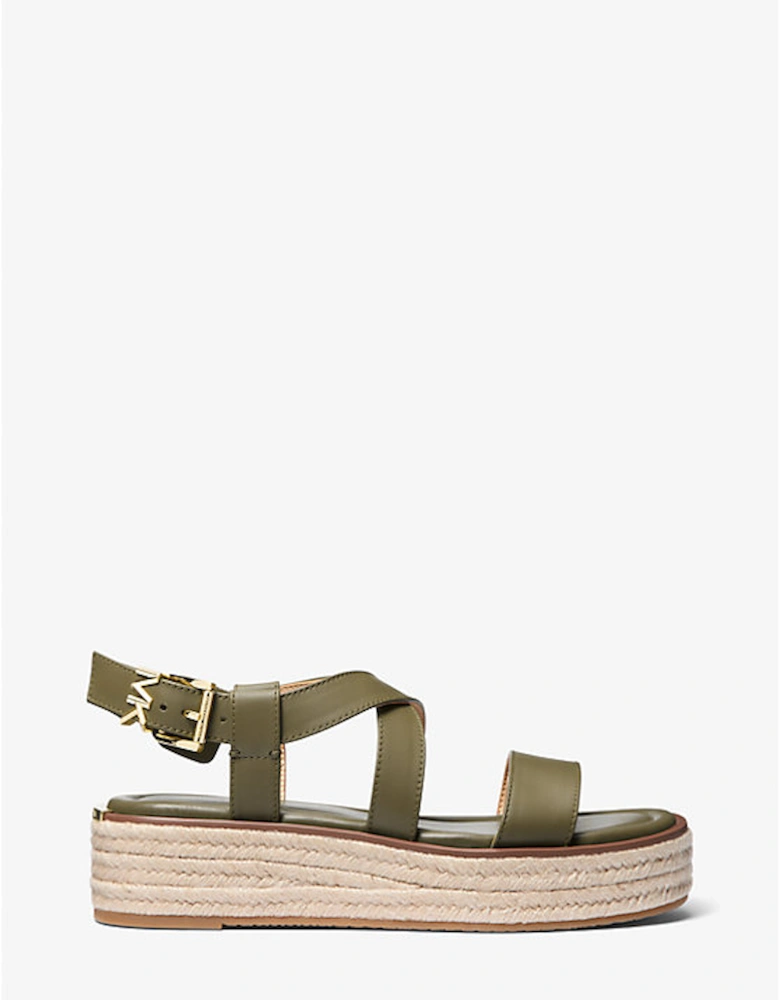 Lynn Leather Platform Espadrille Sandal