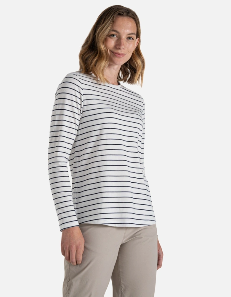Womens/Ladies Akona Stripe Nosilife Long-Sleeved T-Shirt