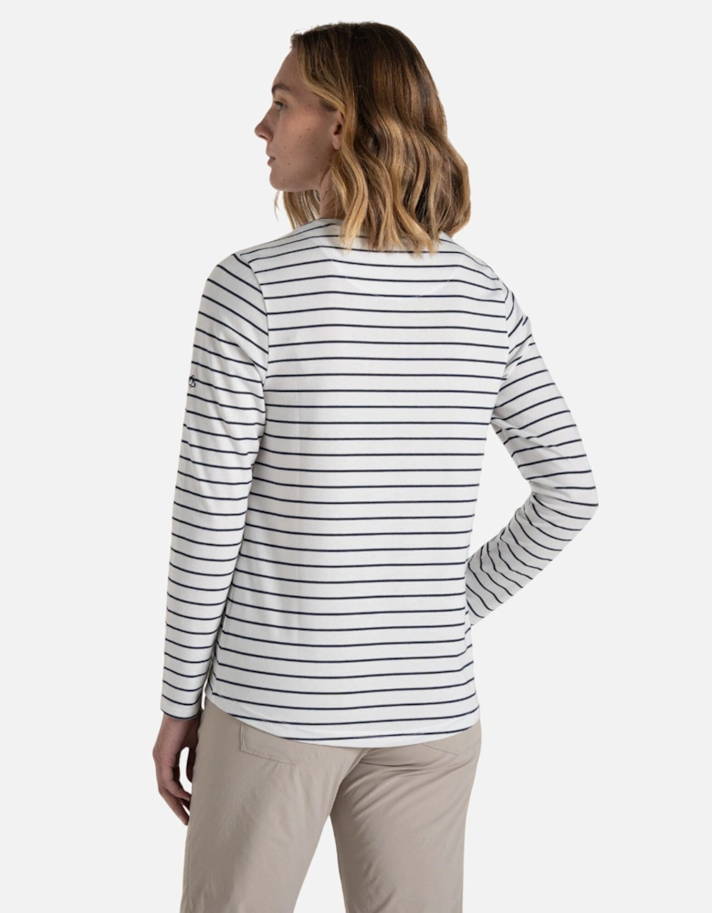Womens/Ladies Akona Stripe Nosilife Long-Sleeved T-Shirt