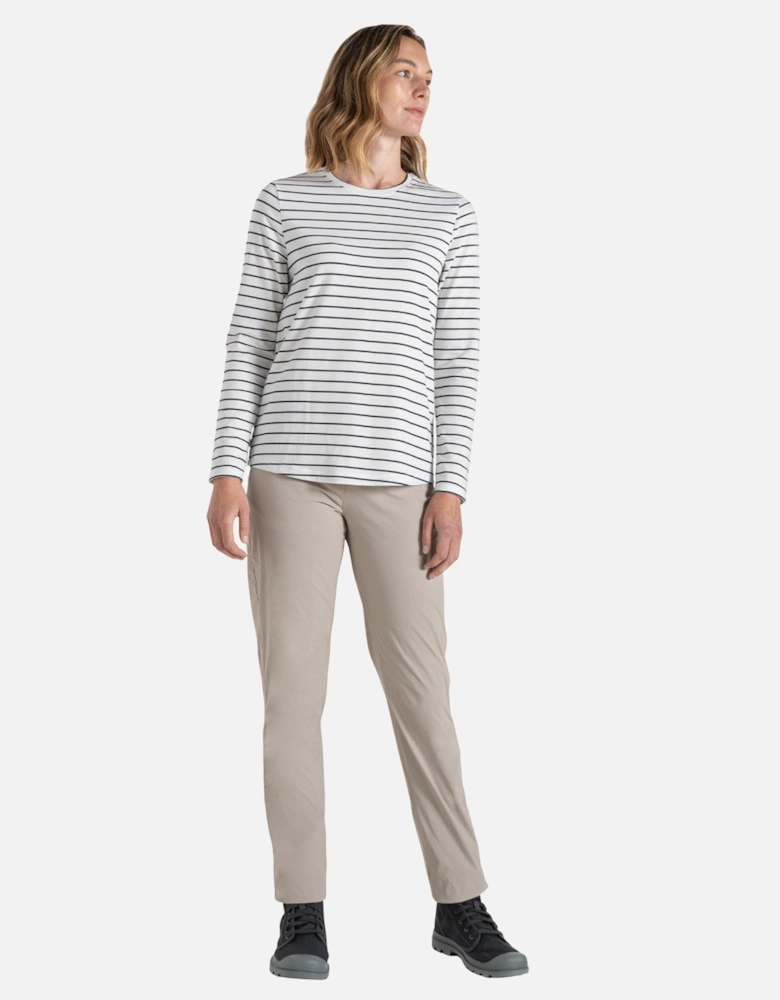 Womens/Ladies Akona Stripe Nosilife Long-Sleeved T-Shirt