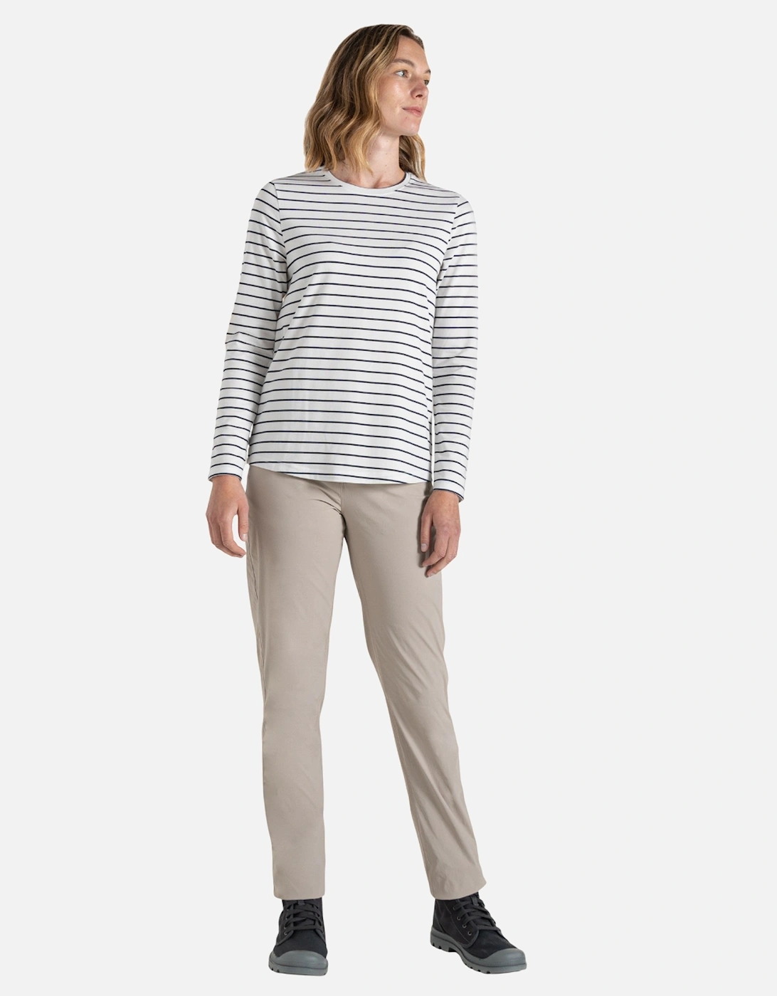 Womens/Ladies Akona Stripe Nosilife Long-Sleeved T-Shirt