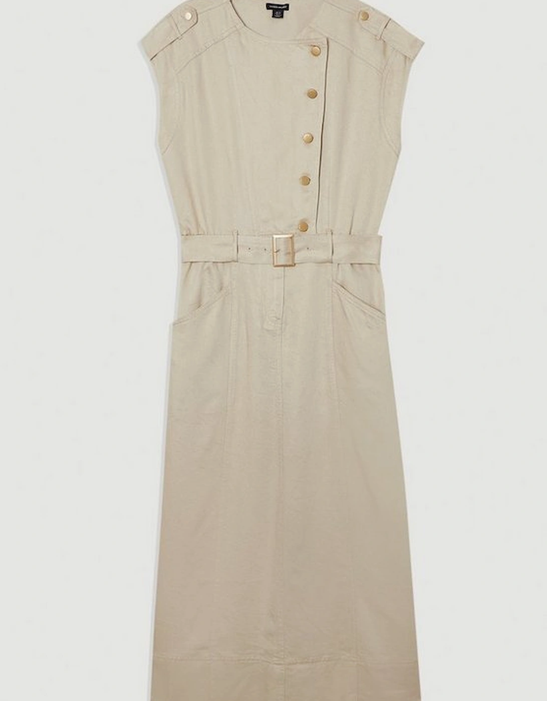 Soft Twill Relaxed Midi Dress