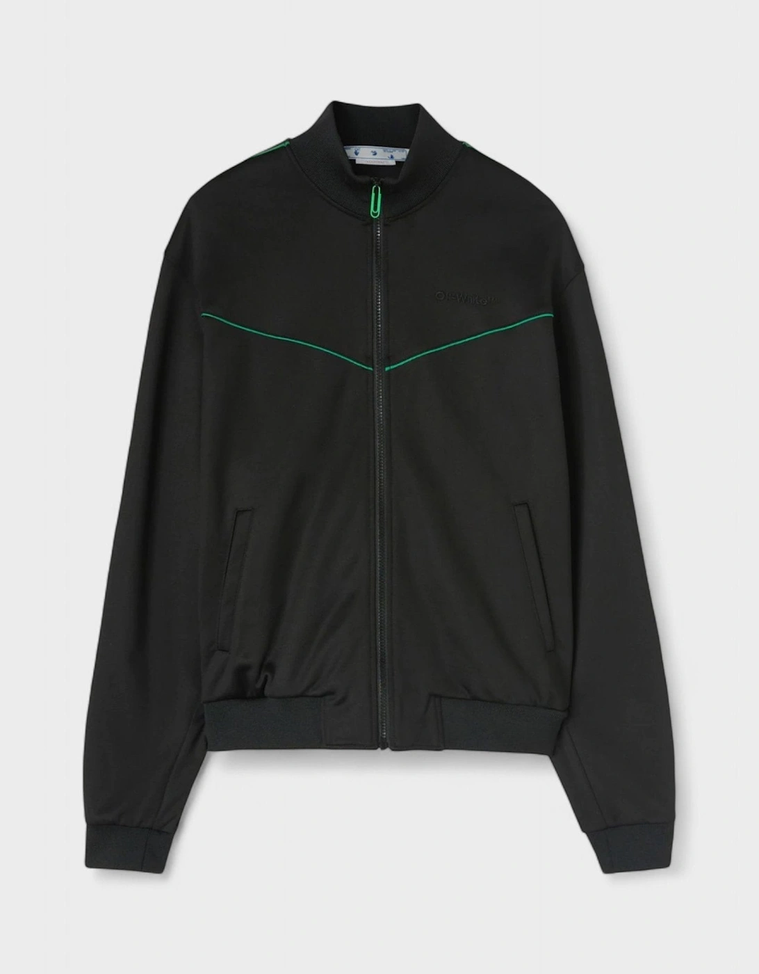 Men's Off-White Ow Face Band Slim Tracktop Black - Size: Regular/34
