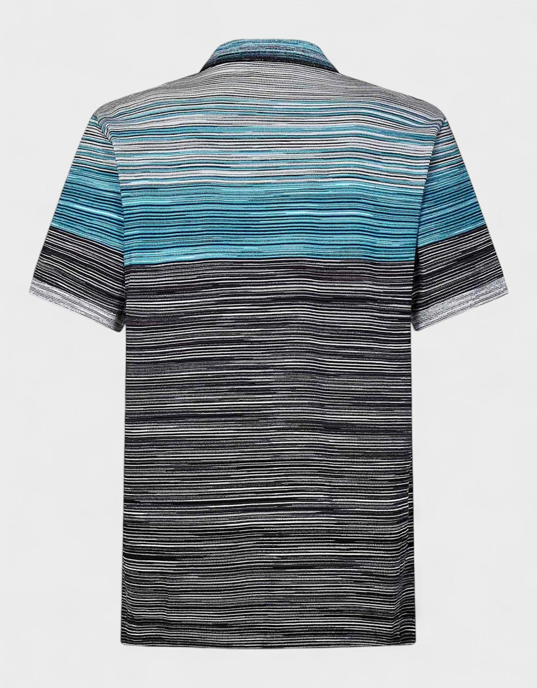 Space Dye Short Sleeve Polo Shirt Blue