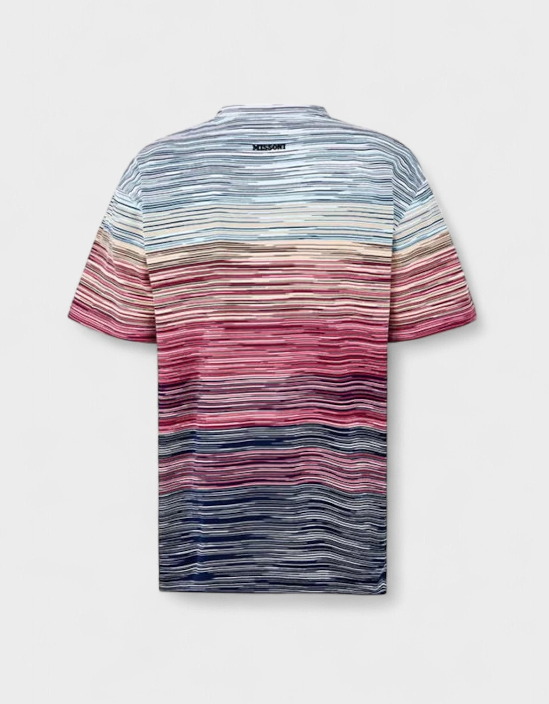 Space Dye Cotton T Shirt Blue Red