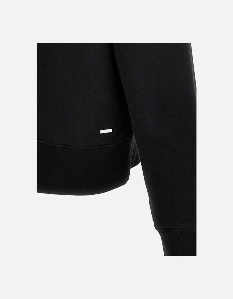 FLORAL CREW NECK SWEATSHIRT BLACK