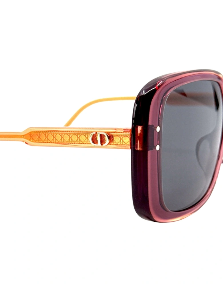 DiorHighlight Red Frame Smoke Grey Lens Sunglasses