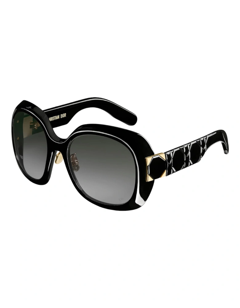 Lady Shiny Black Frame Smoke Grey Lens Sunglasses