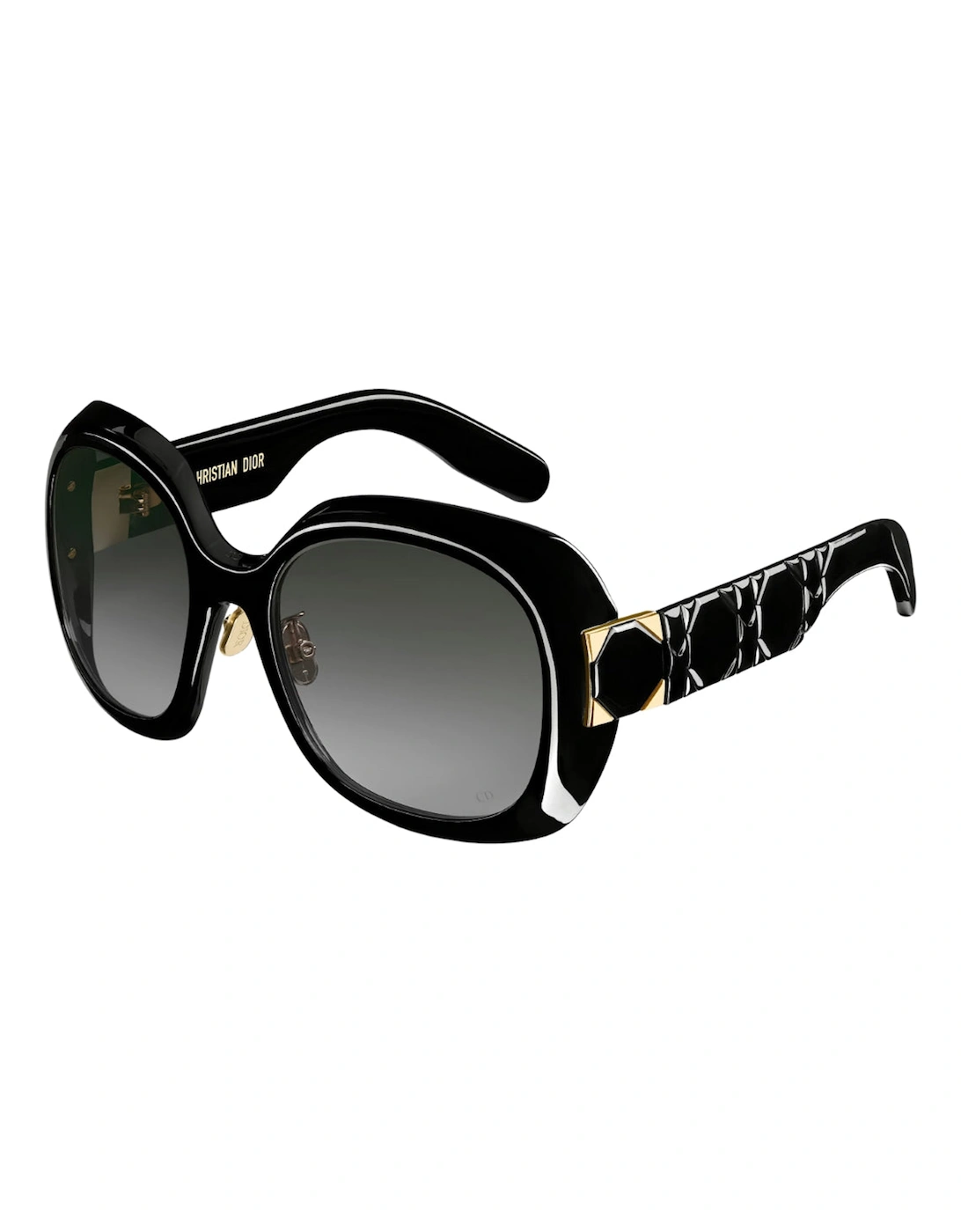 Lady Shiny Black Frame Smoke Grey Lens Sunglasses