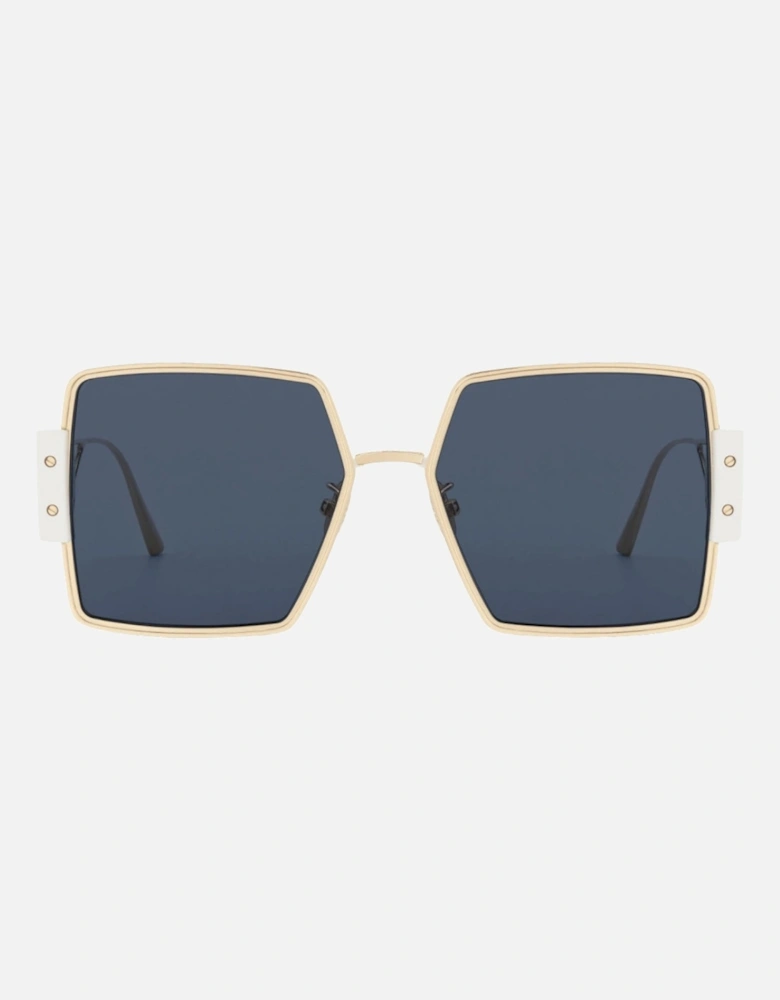 30Montaigne Ivory Frame Blue Lens Sunglasses