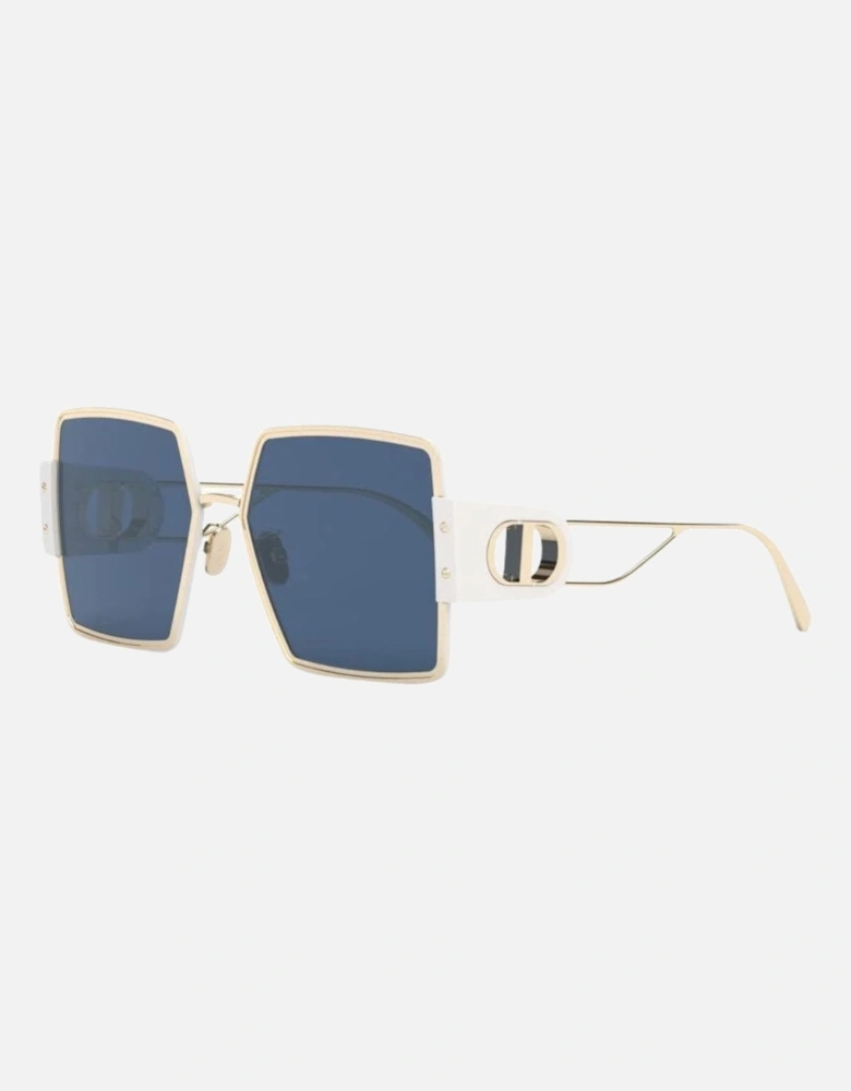 30Montaigne Ivory Frame Blue Lens Sunglasses