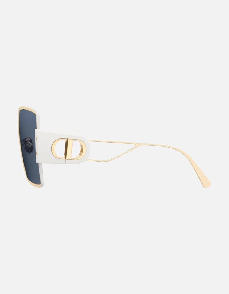 30Montaigne Ivory Frame Blue Lens Sunglasses