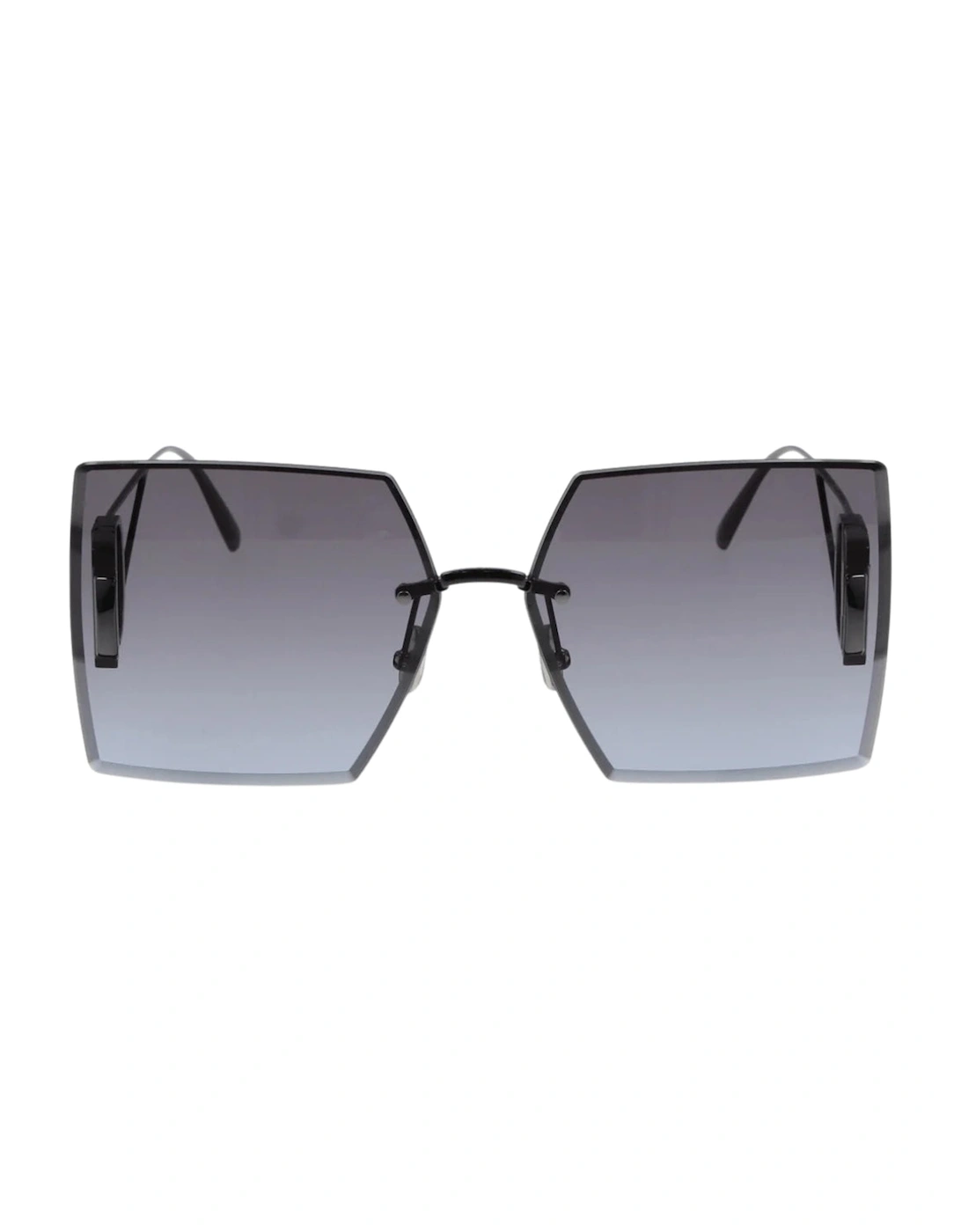 30Montaigne Shiny Gunmetal Frame Blue Lens Sunglasses, 4 of 3