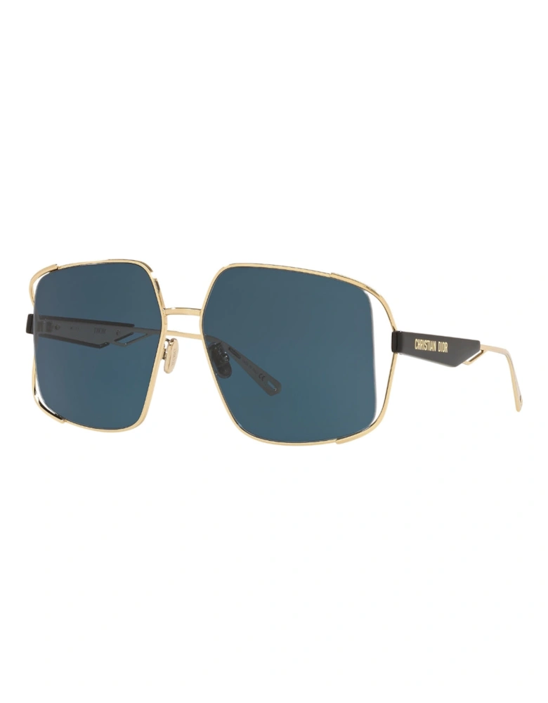 ArchiDior Gold Framed Blue Lens Sunglasses