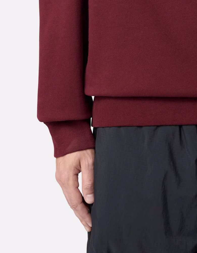 S0A20 Compass Badge Sweater Burgundy
