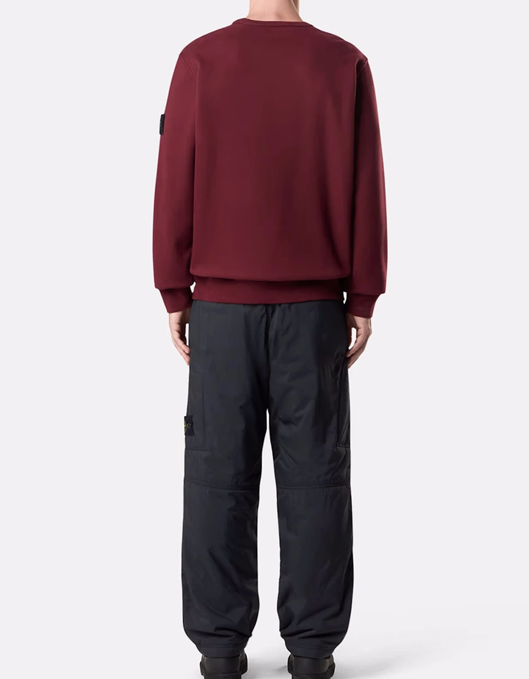 S0A20 Compass Badge Sweater Burgundy