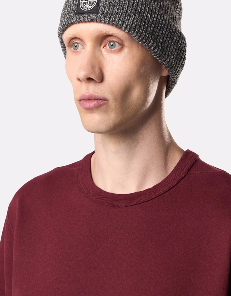 S0A20 Compass Badge Sweater Burgundy