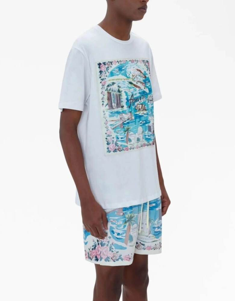 CALIFORNIA HAWAIIAN TEE WHITE