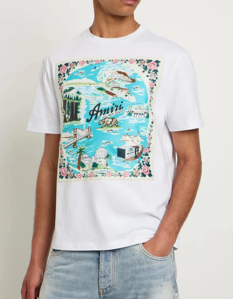 CALIFORNIA HAWAIIAN TEE WHITE