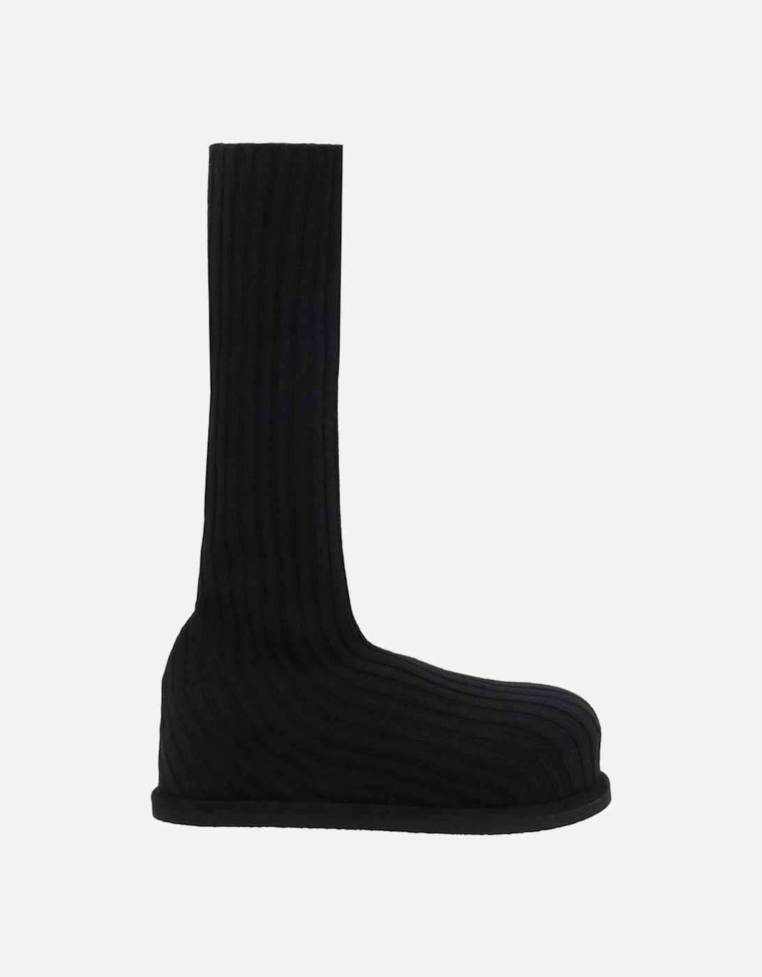 Wool Veneda Stretch Boots with Ribbed Stocking Effect Women - Black, 4 of 3