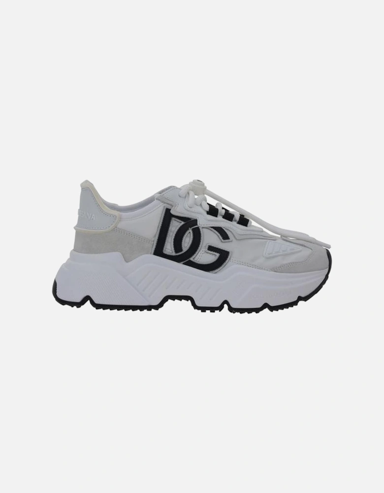 Sneakers with Oversized Rubber Sole and Logo Details Women - White