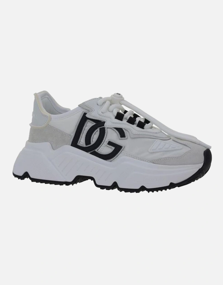 Sneakers with Oversized Rubber Sole and Logo Details Women - White