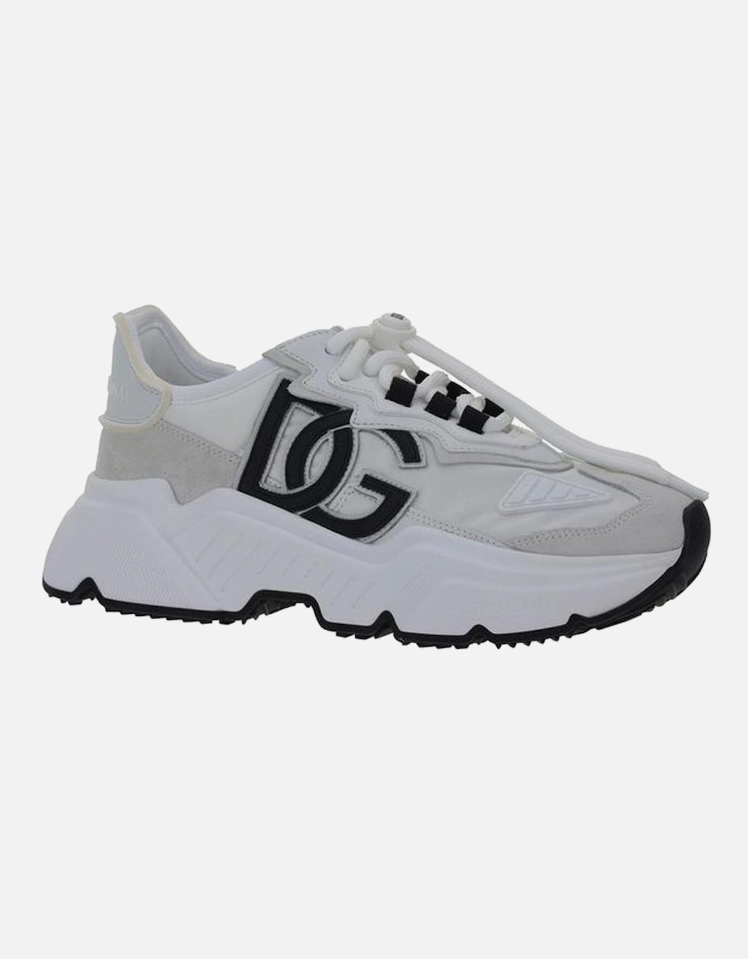 Sneakers with Oversized Rubber Sole and Logo Details Women - White