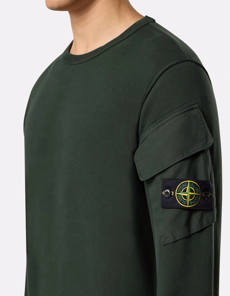 S0A20 Sleeve Pocket Sweatshirt Green