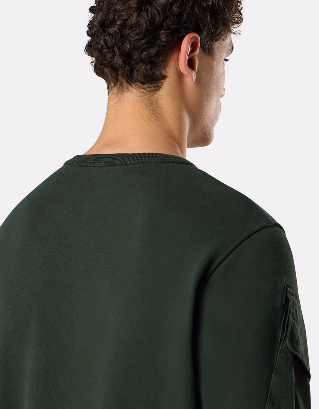 S0A20 Sleeve Pocket Sweatshirt Green