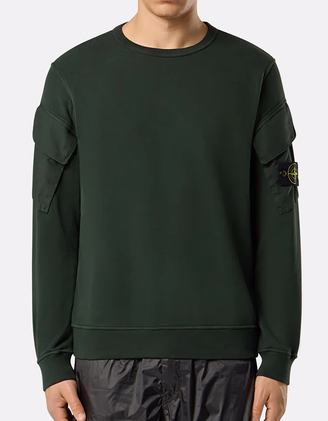 S0A20 Sleeve Pocket Sweatshirt Green