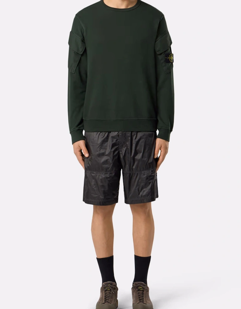 S0A20 Sleeve Pocket Sweatshirt Green