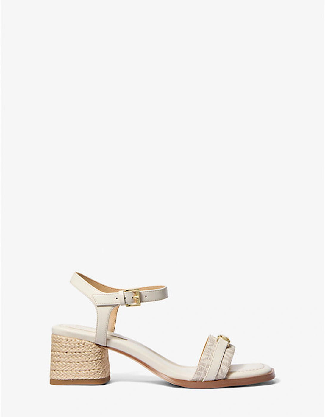 Mandy Signature Logo and Leather Sandal